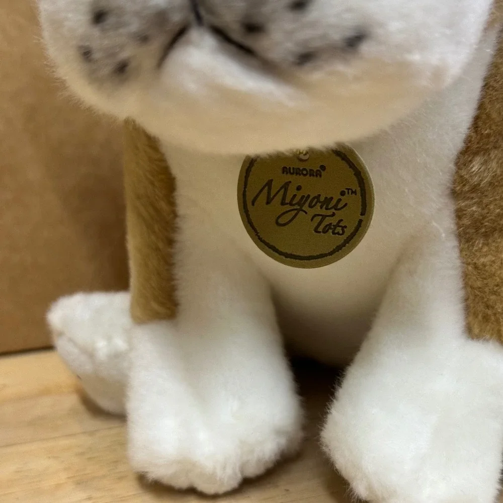 Aurora Miyoni Tots Bulldog Plush Unisex Small Tan White Realistic Excellent Cuti
